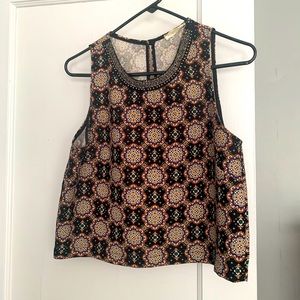 Beaded neck crop top